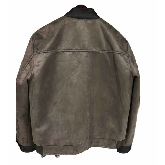 F Collection Sz. L Men's Italian Faux Suede & Leather Jacket  (never worn). - Picture 3 of 15